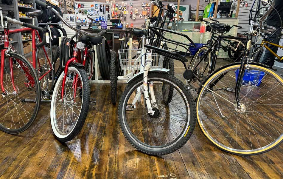 bikes on the display floor